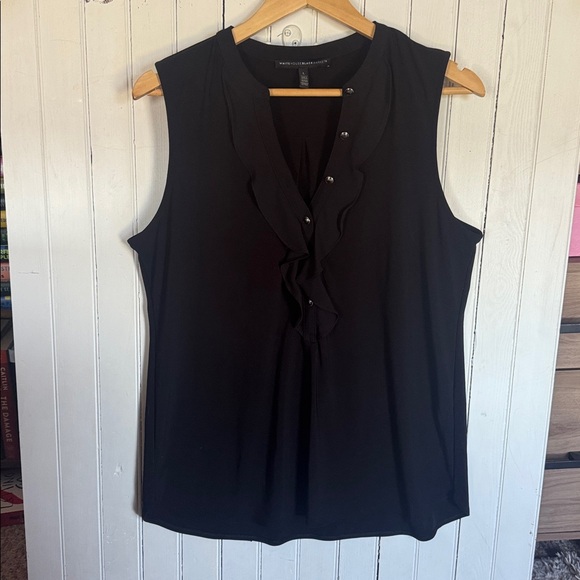 White House Black Market Tops - White House Black Market Sleeveless Blouse Black Size L